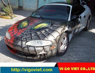 Ứng dụng súng phun sơn mỹ thuật trên ô tô