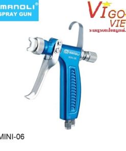 Súng phun loại siêu nhỏ MINI-06 dùng cho chất tháo khuôn Thương hiệu:Súng phun Manoli Model:MINI-06 Ưu điểm: Nhỏ, nhẹ, không bị chặn, vận hành thuận tiện, dễ bảo trì và có tuổi thọ cao; Thích hợp cho các chất tách khuôn gốc nước hoặc dầu, chất kích hoạt in chuyển nước, một lượng sương dầu cực nhỏ cho tấm đục lỗ và sơn tráng gương bạc. Ứng dụng:Thích hợp cho các hoạt động sơn có độ phun sương cao và thể tích không khí thấp cho các loại sơn có độ nhớt thấp. Chất liệu: Hợp kim nhôm và thép không gỉ