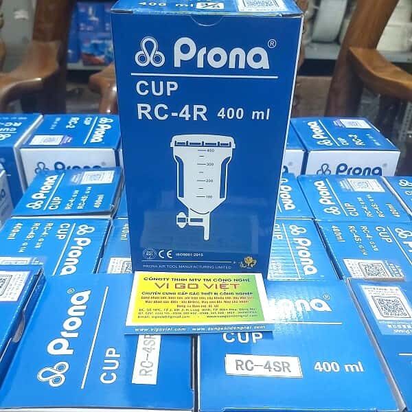 Bình chứa sơn bằng nhựa Prona RC-4R Đài Loan 400ml Ren 3/8"