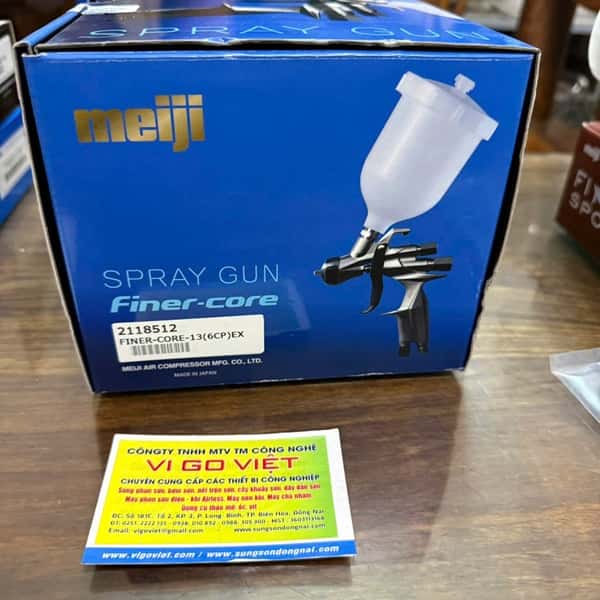 Súng phun sơn finer core 13 Meiji Nhật Bản 1.3mm