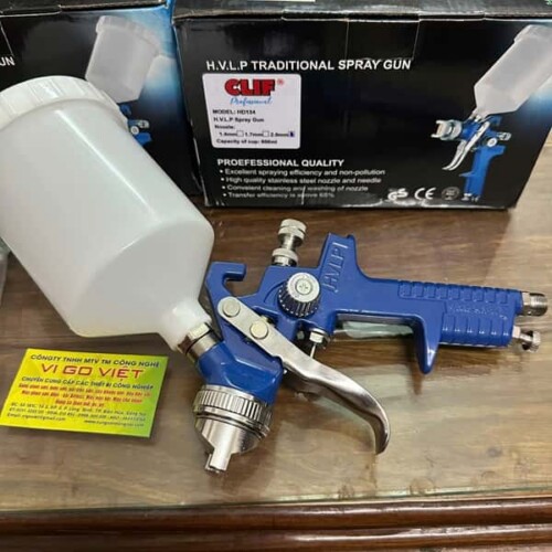 Súng phun sơn Clif 2.0mm cốc đựng sơn 600ml