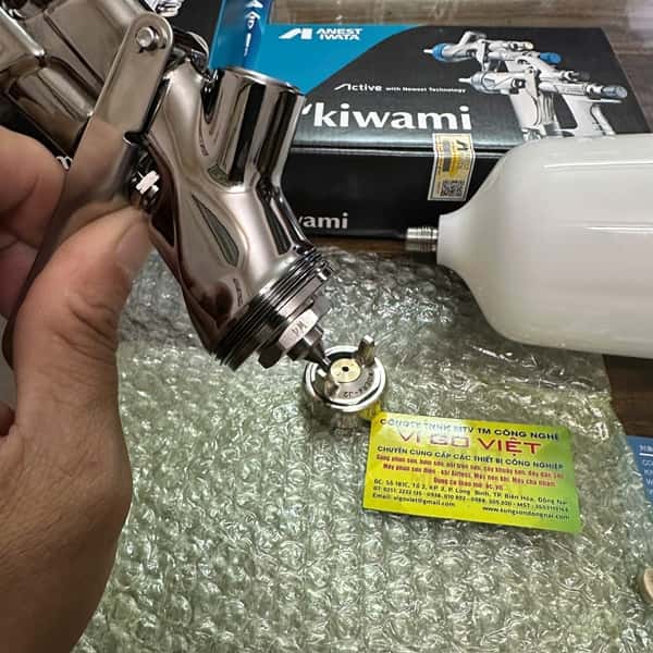 Nắp chụp súng phun sơn Wider4-16J2 Anest Iwata Nhật Bản 1.6mm