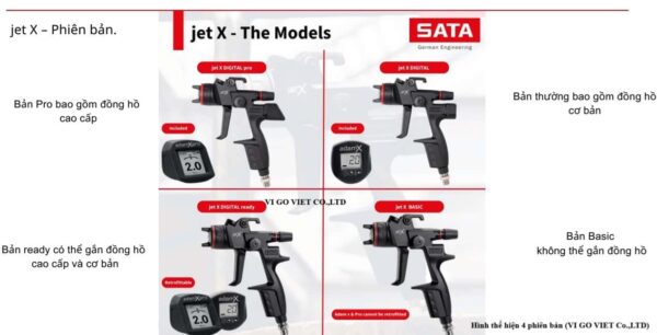 4 loại súng phun sơn SATA JETX