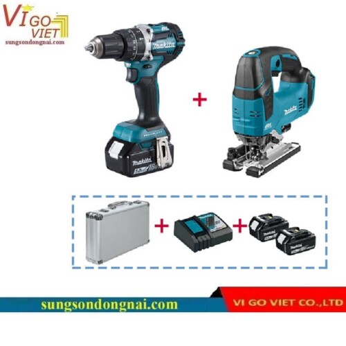 Bộ Combo kit (DHP484＋DJV182) Makita DLX2202TX1
