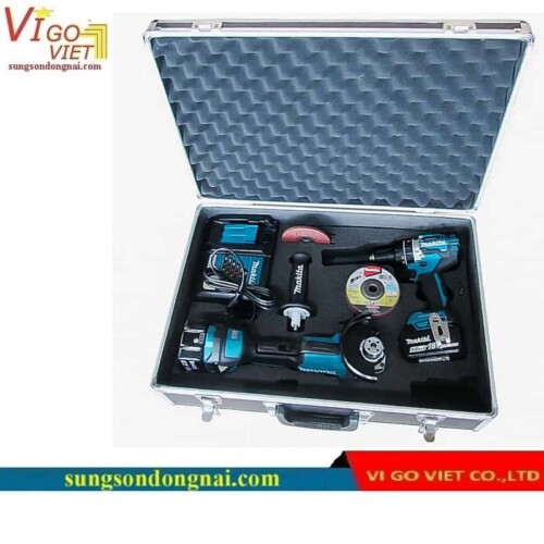 Bộ combo máy khoan và máy mài Makita (DDF484＋DGA404) DLX2426TX1