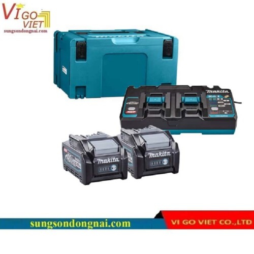 Bộ pin sạc Makita (BL4040*2+DC40RB+MAKPAC) 191U00-8