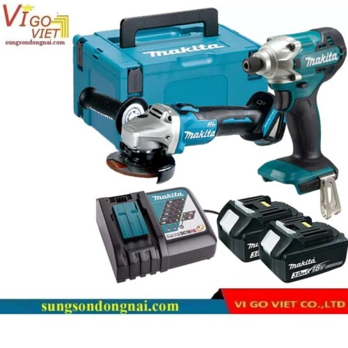 Combo Makita – Máy Vặn Vít + Máy Mài Góc Dùng Pin 18V DLX2395J