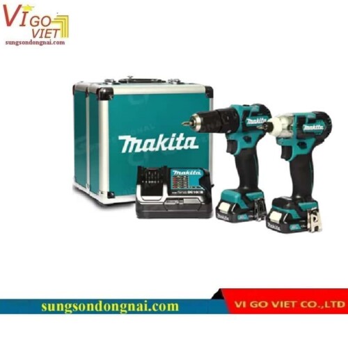 Combo Máy khoan động lực và máy vặn vít dùng Pin 12V Makita CLX205SX2