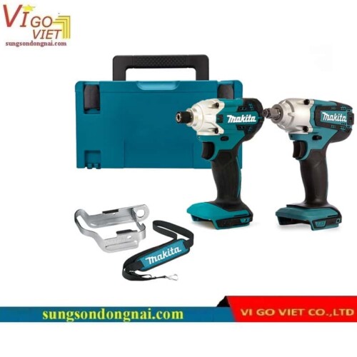 Combo máy vặn vít và máy bu lông Makita (DTD156+DTW190+197941-0) DLX2461Z (Chưa Pin & Sạc)