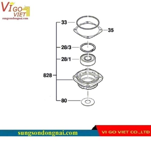 Mặt bích ổ bi 1 619 P07 451