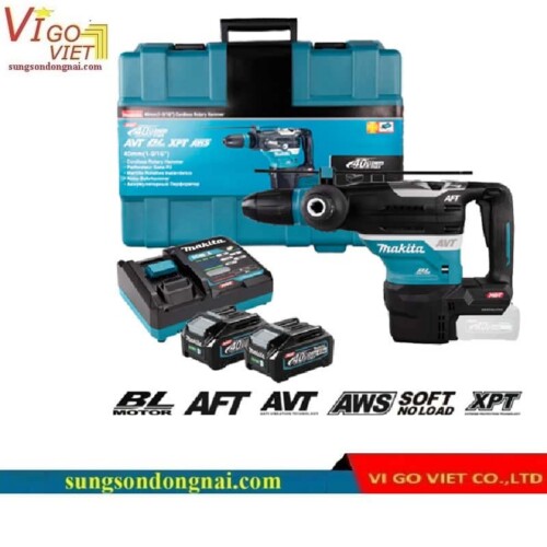 Máy khoan búa dùng Pin 40V MAX Makita HR005GM201