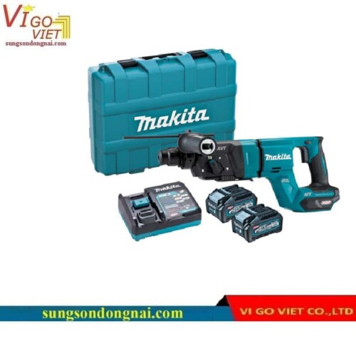 Máy khoan đa năng dùng pin 40V max Makita HR007GM201 (CHUÔI GÀI SDS-PLUS/28MM/BL)