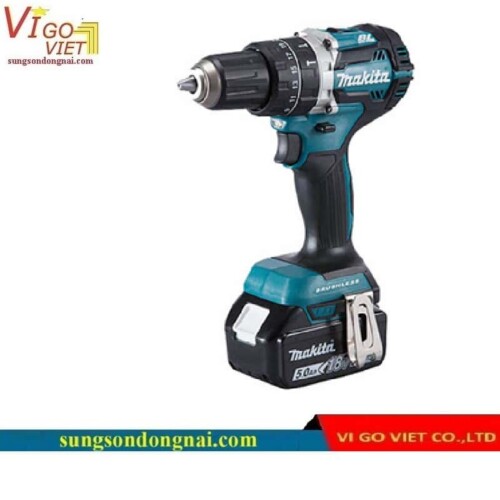 Máy khoan và vặn vít chạy pin Makita DDF484RFE