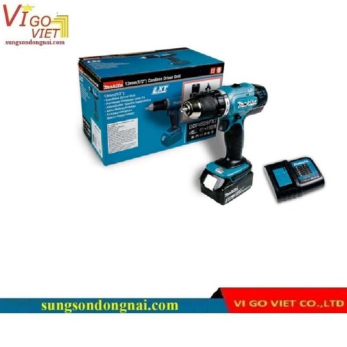 Máy khoan vặn vít dùng pin 18V Makita DDF453SFX7