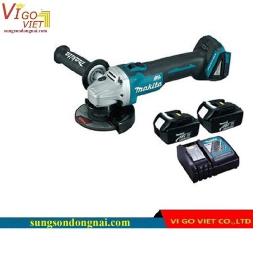 Máy mài góc dùng pin 18V Makita DGA408RTJ1 (18V:5Ah)