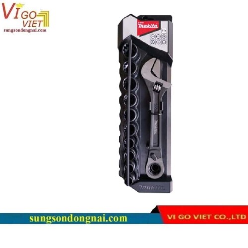 Bộ mỏ lết 11 chi tiết xuyên tâm Makita B-65458