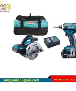 Bộ sản phẩm máy cưa đĩa vặn vít dùng pin Makita DLX2085M