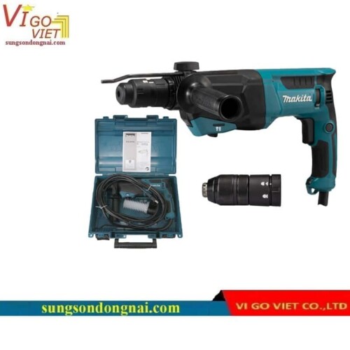 Máy khoan búa 3 chức năng 800W Makita HR2670FT (Thay đầu nhanh)