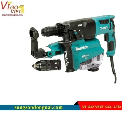 Máy khoan búa kèm hệ thống hút bụi Makita HR2653T